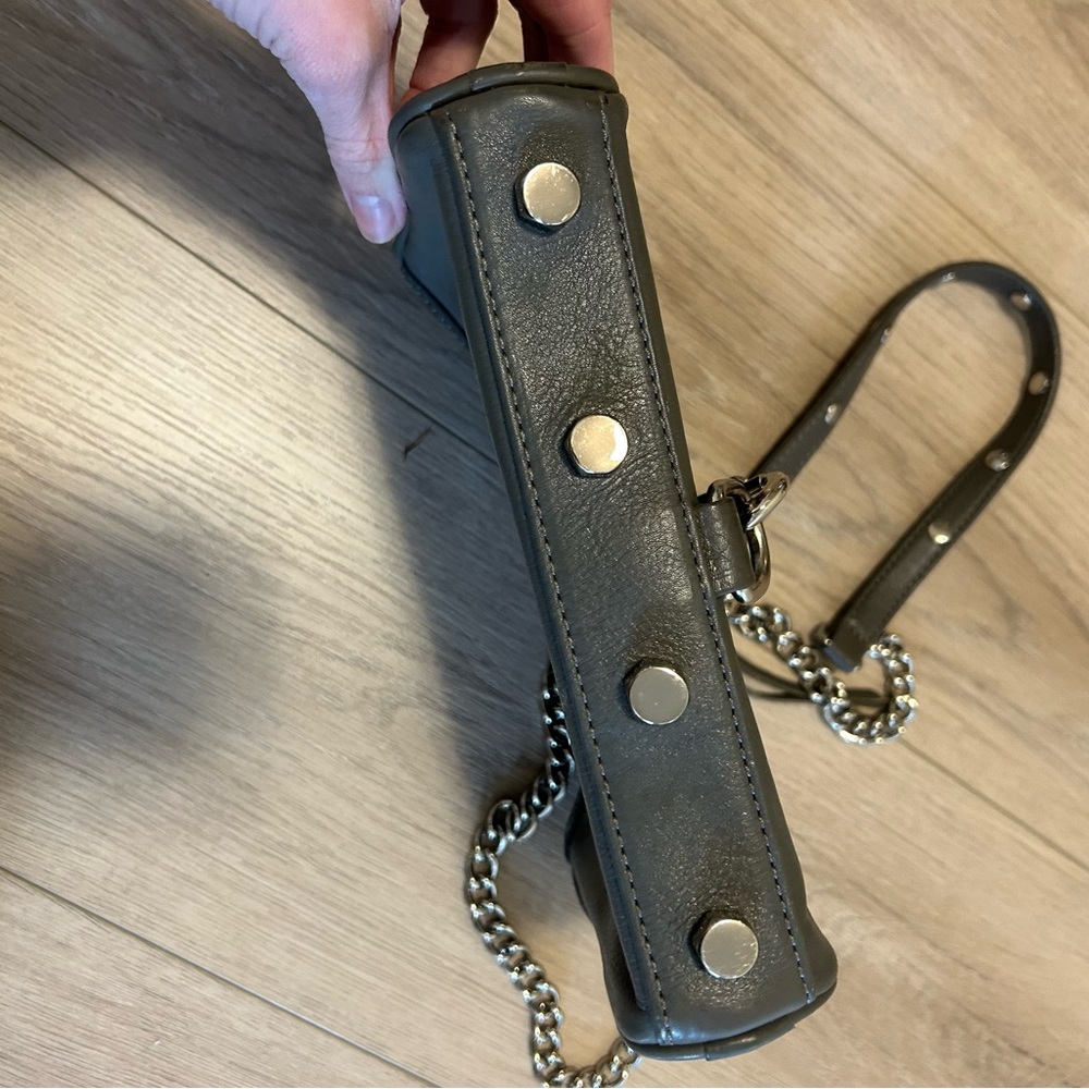 Rebecca Minkoff Grey Leather Crossbody Bag EUC - Picture 7 of 11